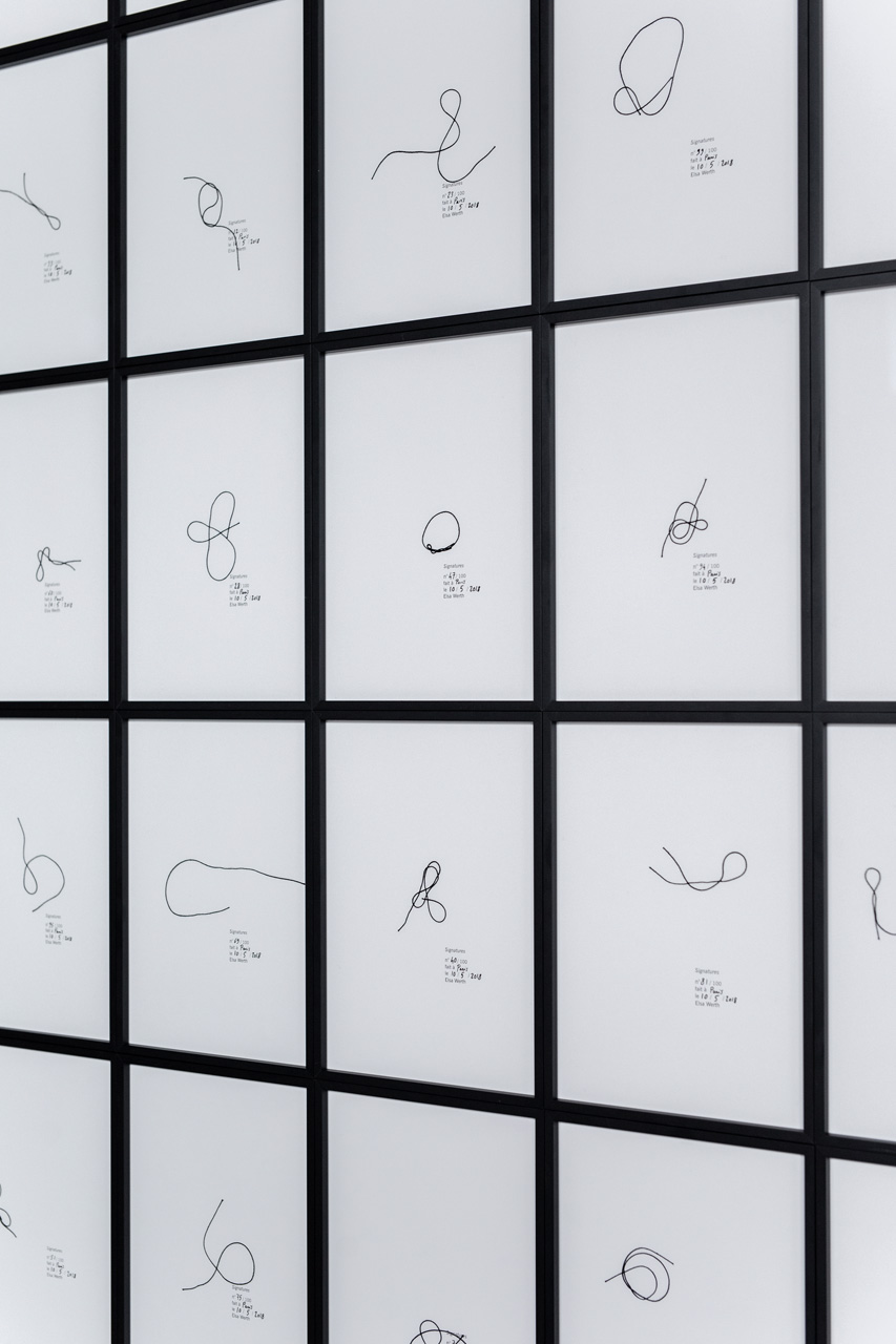 Elsa Werth, Signatures, 2018, Calculated Chance_ exhibition view 2